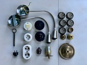 Zestaw wyłączników, gniazdek, oprawek do żarówek