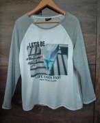 Bluza, bluzka z nadrukiem rozmiar plus size 46