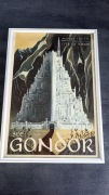 Plakat obraz w ramce Gondor Minas Tirith Władca Pierścieni Hobbit Tolkien 