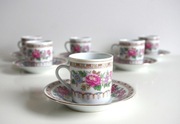 Serwis 6 osób espresso PRL porcelana chińska