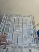 Taca szklana pięknie zdobiona