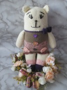 Zabawka amigurumi*Pluszak*Lalka przytulanka Misia w sukience*Handmade