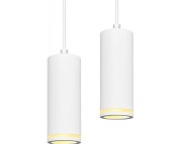 2x Lampa Wisząca Tuba BOYIR Biała GU10 Aluminium 15cm