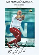 SZYMON ZIÓŁKOWSKI - oryginalny autograf A4