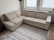 Beżowy narożnik z funkcją spania 263x203 cm – świetny stan Agata Meble