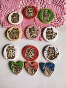 Ceramiczny magnes kot, rękodzieło 