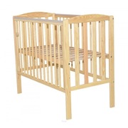 Łóżeczko dziecięce drewniane - naturalne