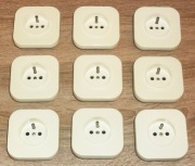 Gniazda ścienne polwinit polietylen ELDA retro PRL