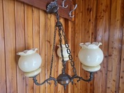 Zabytkowy żyrandol z mosiądzu 