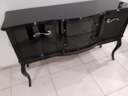 Komoda duża Shiraz oraz duża witryna podwójna firmy Jafra czarna