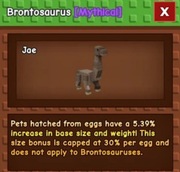 GROW A GARDEN - BRONTOSAURUS