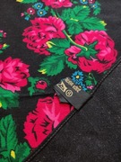 Chusta chustka apaszka góralska PRL zpw struga vintage wełna unikat 70cm 