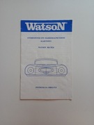 WATSON STEREOFONICZNY RADIOMAGNETOFON INSTRUKCJA