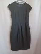 Czarna sukienka elegancka midi Massimo Dutti 36/S