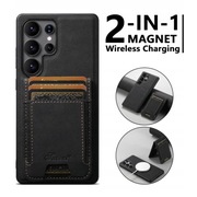 Etui na telefon Samsung Galaxy S25 Ultra, z uchwytem na karty BRĄZOWY