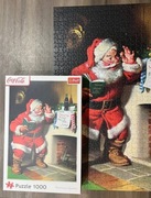 Puzzle Trefl Coca-Cola 1000 el. Mikołaj przy kominku