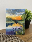 Obraz olejny ręcznie malowany “wieczorem”