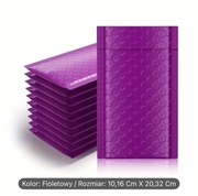 Koperty bąbelkowe fiolet 10x20cm 50sztuk