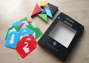 GENIUZ zabawka gra logiczna układanka 7 szt. klocki drewniane TANGRAM 