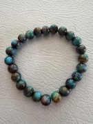 Bransoletka z koralików szklanych 8 mm – wielokolorowa marmurkowa