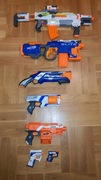 MEGA zestaw Nerf - 7 szt. broni, super stan