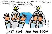 Plakat Tomasz Wiater Bóg jest Boga nie ma