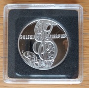 Moneta srebrna 10zł Sierpień 1980 Solidarność 2010