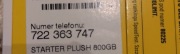 Złoty numer Starter Plush 722 363 747 łatwy prosty GSM na kartę 