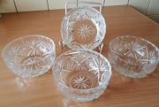 Kryształ PRL salaterki, miseczki  (4 szt.)