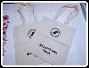 Dwie materiałowe torby na zakupy Nadleśnictwo Płock - torby nowe