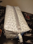 Kosmetyczka materiałowa ręcznie szyta duża zielone dmuchawce  