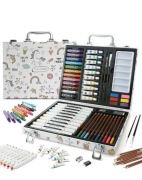 Zestaw artystyczny duzy walizka prezent mikołaj święta kredki