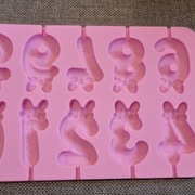 mata silikonowa foremka cyferki cyfry kokardki