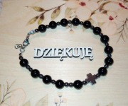 Bransoletka różaniec męska na rękę z kamieni 