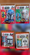Zestaw 4 Unikatowych Minifigurek LEGO Star Wars – Nowe w Foliopaku!