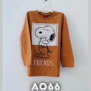 Bluzeczka z długim rekawem 104cm 4lata Peanuts Snoopy miodowa A066