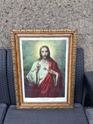 Obraz Jezusa Chrystusa złota rama duży