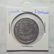 Stara Moneta Polska IIRP Wolne Miasto Gdańsk Statek 5 Guldenów 1932 r.