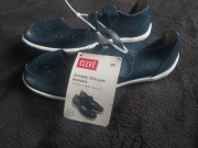 Sandały baleriny damskie skórzane na rzep lekkie wygodne r. 38 wkładka24 cm