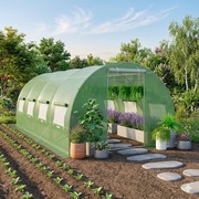 Szklarnia Ogrodowa 12m² Tunel Foliowy 4x3x2m – Solidna Rama, UV, Okna