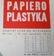 PAPIEROPLASTYKA Komplet liter do wycinania 