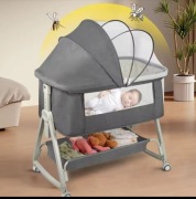 ŁÓŻECZKO BABY BASSINET 3w1 DOSTAWKA,MOBILNA GONDOLA,KOŁYSKA