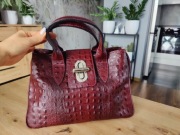 TOSCSANIO piękna bordowa duża torebka 