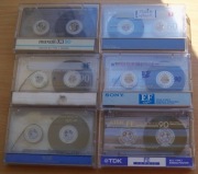 Zestaw 6 oryginalnych  kaset magnetofonowych Maxell TDK Sony Samsung