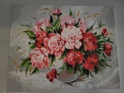 Obraz malowany po numerach, prezent, kwiaty