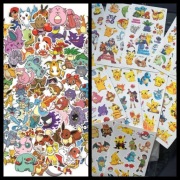 Naklejki pokemon 100 sztuk GRATIS 1 arkusz tatuaży
