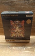 NOWE Puzzle ,, Król Kot" drewniane 200 elementów 
