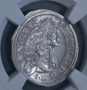 Węgry, 3 krajcary 1696 Nagybánya, Leopold I NGC MS 63 MAX NOTA 