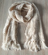 Szal szalik damski  miły ciepły ażurowy 160x30