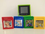 4x POKEMON - YELLOW BLUE GREEN RED Gameboy Color/Advance/Classic/Pocket/Sp 